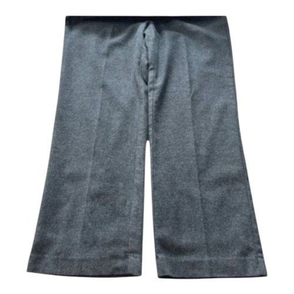 L.L. Bean Women Tweed Gray 100% Cotton Trouser Pants High Rise Size 12 Petite - Picture 4 of 12
